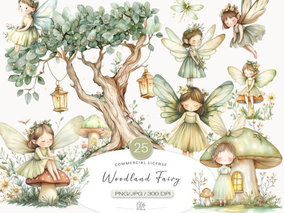 Enchanting Your Designs: A Deep Dive into the Woodland Fairy Clipart Set