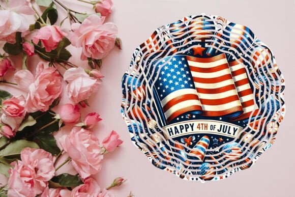 Infuse Your 4th of July Crafts with Dynamic Art: The Wind Spinner PNG