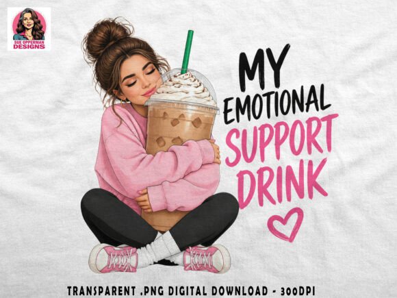 My Emotional Support Drink | Coffee PNG