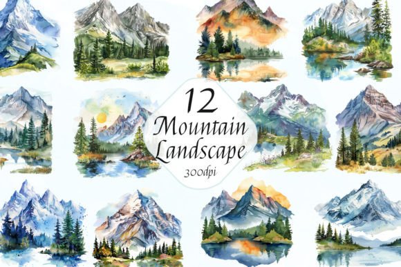 Watercolor Mountain Landscape Clipart: A Designer's Guide
