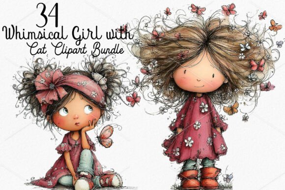 Whimsical Girl with Butterfly Clipart: A Designer's Guide